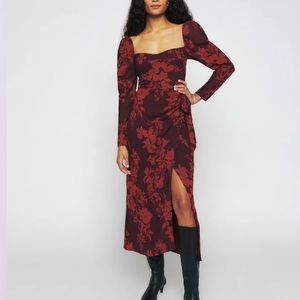 Reformation Theo in Divina Floral Long Sleeve Dress 8.